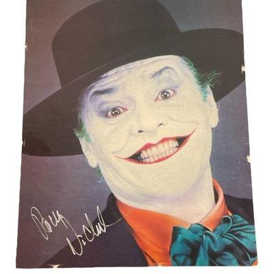 Signed JACK NICHOLSON 1978 Batman Joker Photograph