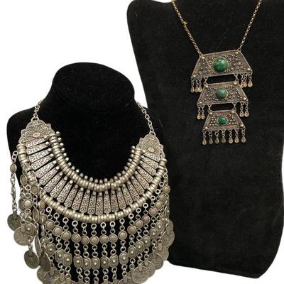 Two Vintage Ethnic Necklaces, Israel