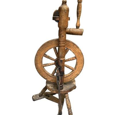 19th C. Antique Spinning Wheel