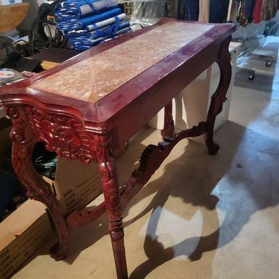 Sofa table with marble 