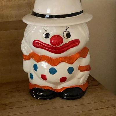 Clown cookie jar