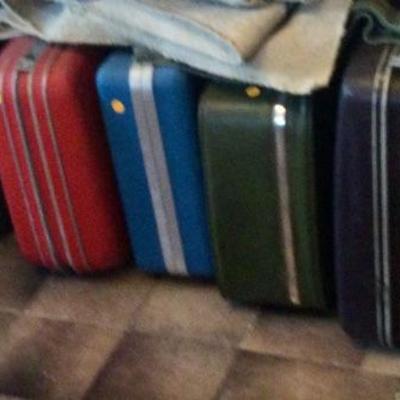 Tons of luggage, hard sided and soft sides, trunks to