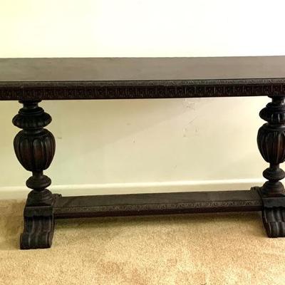 Antique console table, 5 ft. length, 21 in. width