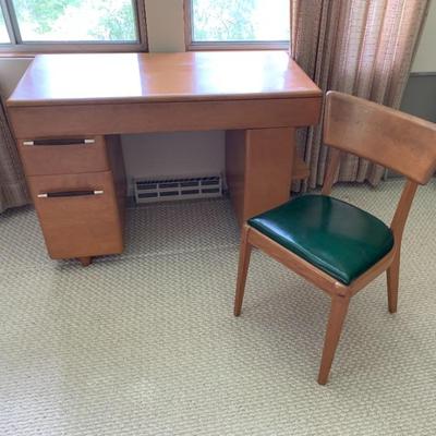 MCM Heywood Wakefield student desk with chair