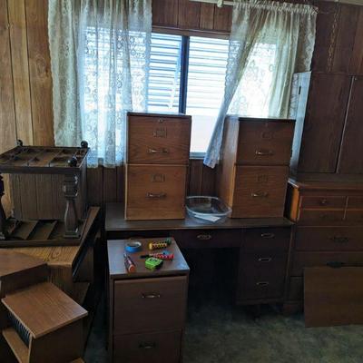 Wooden Filing Cabinets with KEY $45 each or both for $75