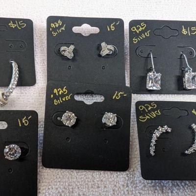 .925 silver earrings priced as shown