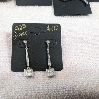 .925 silver earrings priced as shown