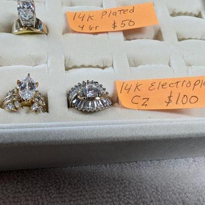 14K electro plate jewelry priced as shown