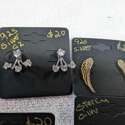 .925 silver earrings priced as shown