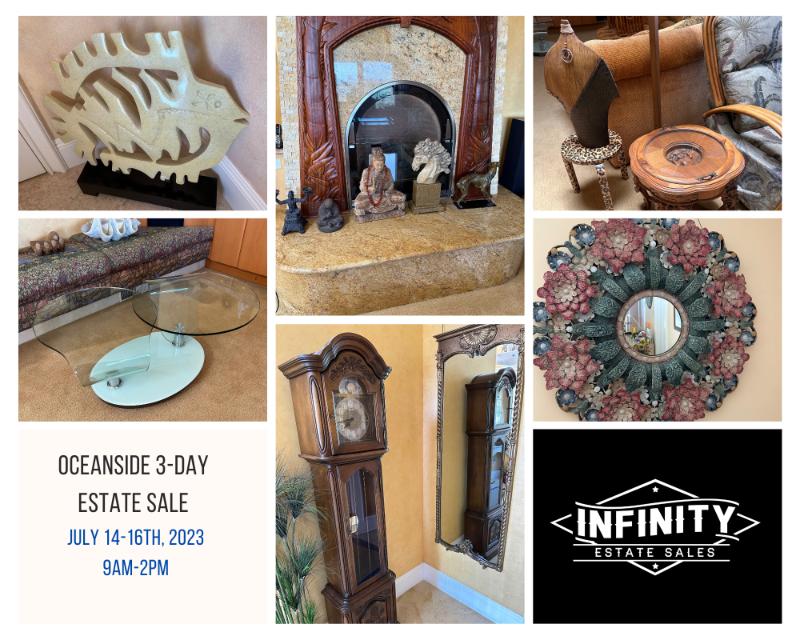 50 OFF SUNDAY! 3DAY OCEANSIDE ESTATE SALE LOTS OF QUALITY ITEMS!