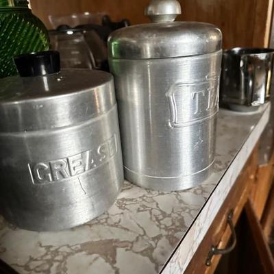 There are more cool stuff in the kitchen just like these canisters.