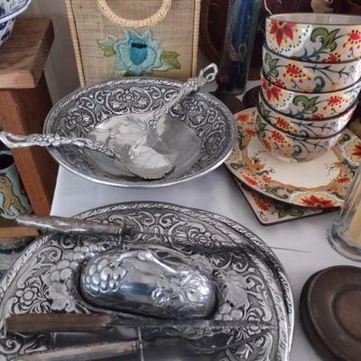 Pewter dishes