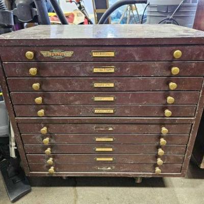 #878 â€¢ PerFit Fancy Crystals Metal Cabinet with Drawers
