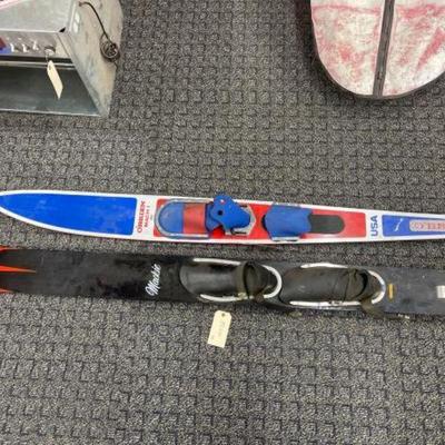 #3020 â€¢ 2 Competition Slalom water skis Mackie Racing and Oâ€™Brien Mach 1
