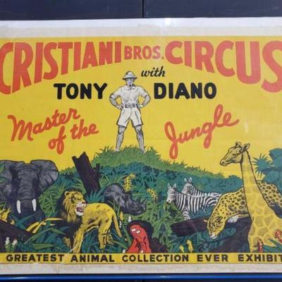 #734 â€¢ Original 1960s Cristiani Bros. Circus Poster
