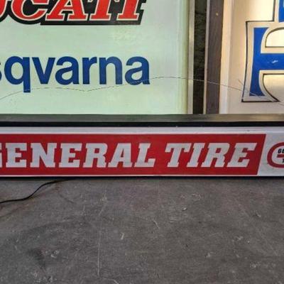#810 â€¢ Double Sided Light Up General Tire Sign
