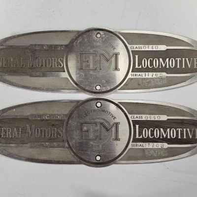 #860 â€¢ Original Pair of 1950 General Motors Locomotive EMD Manufactur...

