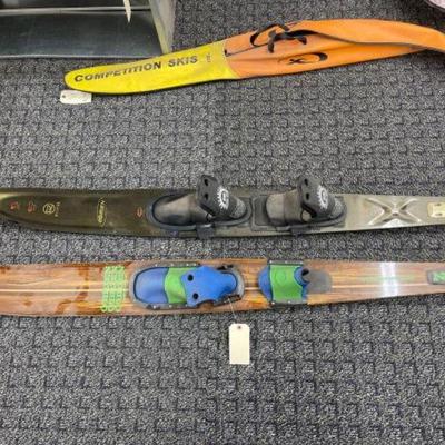 #3026 â€¢ 2 Competition Slalom Skis: Oâ€™Brien G2 Weapon and Wood O'Brien...
