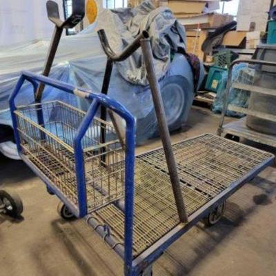 #5032 â€¢ Metal Flatbed Wire Cart
