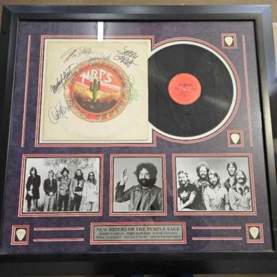 #724 â€¢ Framed New Riders of the Purple Sage Signed Vinyl Record Alb...
