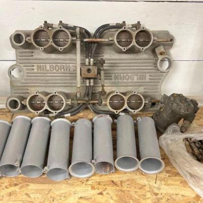 #2296 â€¢ Vintage Hilborn Injection Set Up for Small Block Chevy
