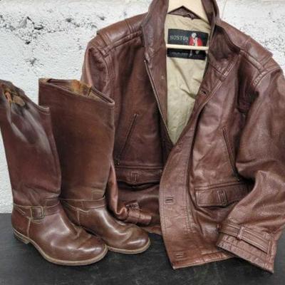#1006 â€¢ Boston Firenze Leather Jacket and Motorcycle Boots
