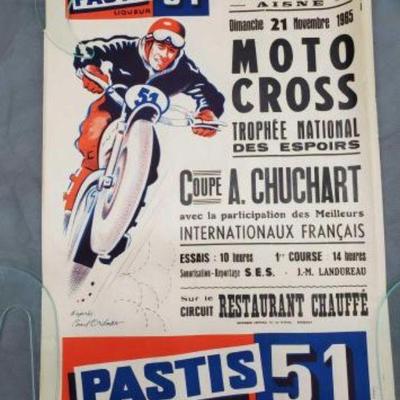 #674 â€¢ 2) French Motor Cross Posters
