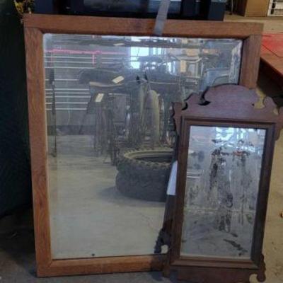 #5040 â€¢ 2 Mirror with Wooden Frames
