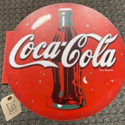 #2580 â€¢ Coca Cola two sided sign
