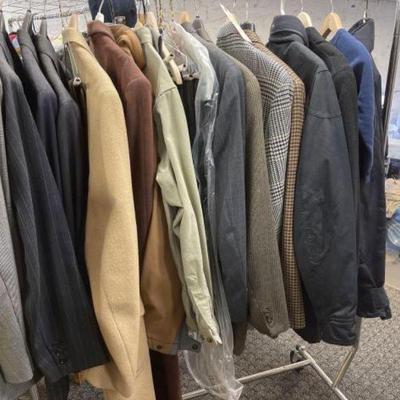 #2814 â€¢ 1 Rack of Jackets and Suits Rack included
