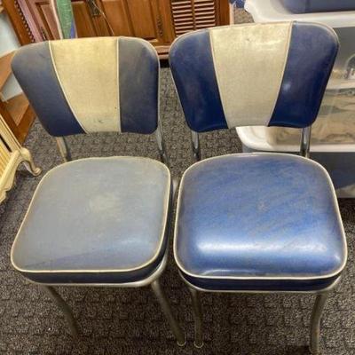 #2700 â€¢ Two Retro Blue Chairs
