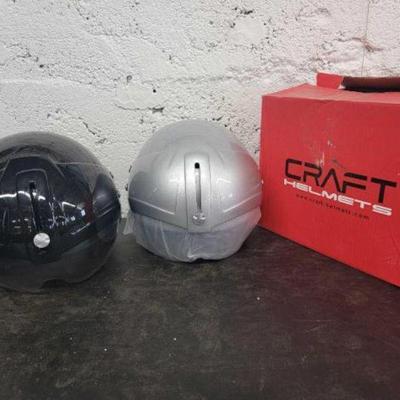 #1034 â€¢ 2 Craft Motorcycle Helmets with Adjustable Windscreens
