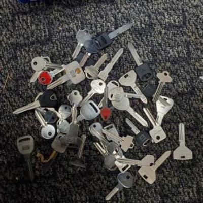 #2530 â€¢ Assorted uncut house and vehicle keys , 69 mach 1 lock cylinder...
