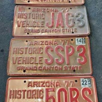 #180 â€¢ Vintage Copper Arizona Historical Vehicle Plates
