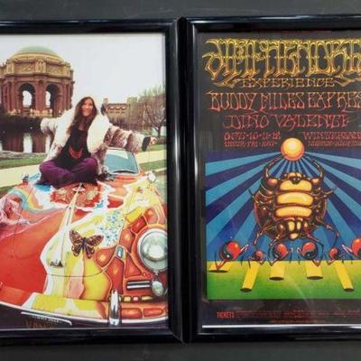 #730 â€¢ Vintage Jimi Hendrix and Janis Joplin Posters
