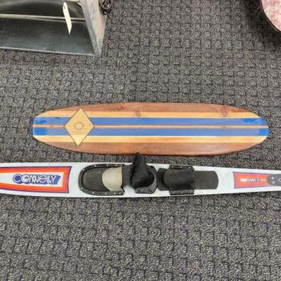 #3014 â€¢ Vintage Skim Board and Connelly Slalom Water ski
