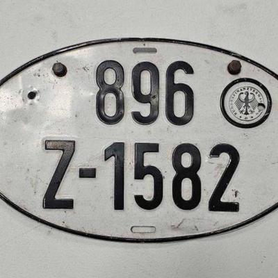 #846 â€¢ German Oval License Plate
