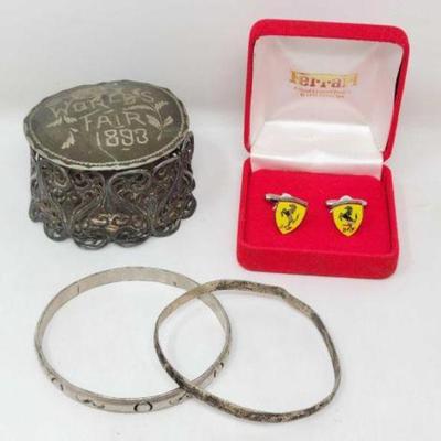 #52 â€¢ Ferrari Cufflinks, Bangels and Trinket Box
