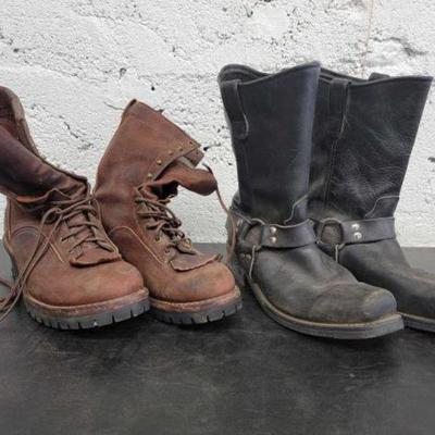 #1010 â€¢ 2 Pairs of Motorcycle Boots
