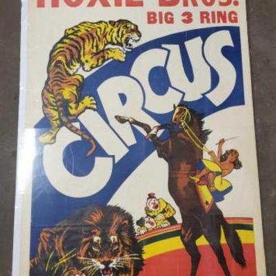 #736 â€¢ Original Hoxie Bros Big 3 Ring Circus Poster
