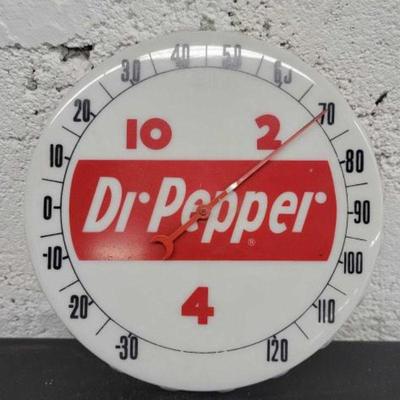 #1110 â€¢ Vintage Original Dr Pepper Bottle Cap Thermometer
