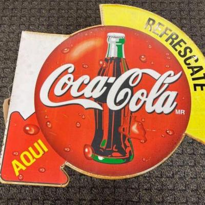#2578 â€¢ Coca Cola two sided sign
