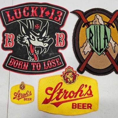 #912 â€¢ 4 Patches, Lucky 15, Stroh's Beer, and Rula
