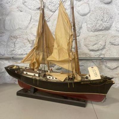 #1250 â€¢ Wooden Model ship. â€œEmma C. Berry Noank.â€ Project
