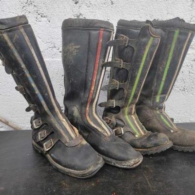 #1022 â€¢ 2 Pairs of Vintage Motorcross Riding Boots

