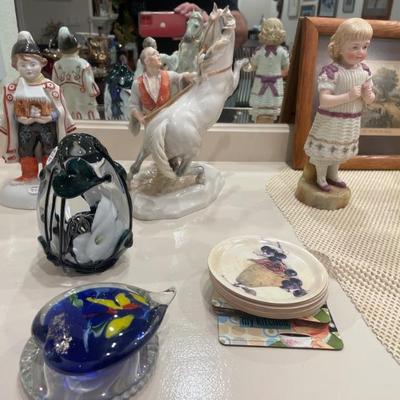 paperweights & trinkets... Hummel & Gobble ceramic collectibles...
