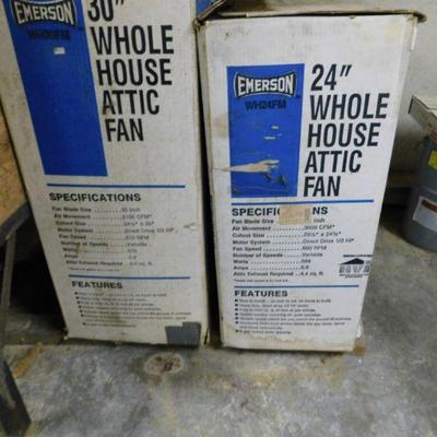 NEW 30" & 24" WHOLE HOUSE ATTIC FAN 