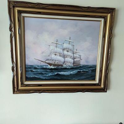 K. Maskell signed Oil Painting 