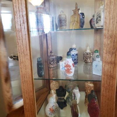 Antique chinese snuff bottle collection