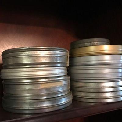 many tins of old reels